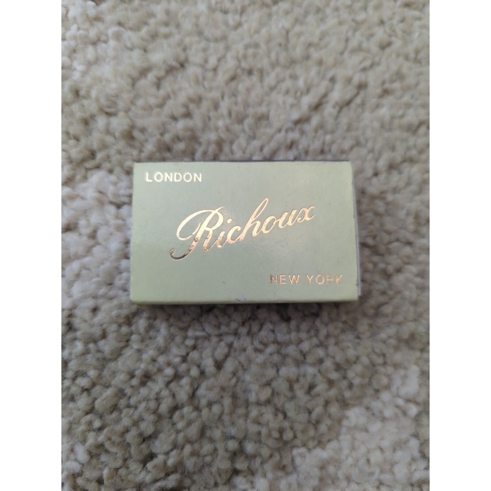 Vtg Richoux Restaurant Patisserie London‎ New York Matches Box